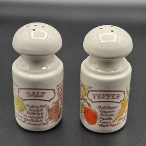 Vintage Avon 1980 Salt & Pepper Shaker Set Herbs Spices Vegetables